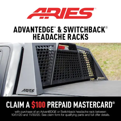 ARIES AdvantEDGE Switchback Headache Racks Promotion 2020 ARIES AdvantEDGE Switchback Headache Racks Promotion 2020
